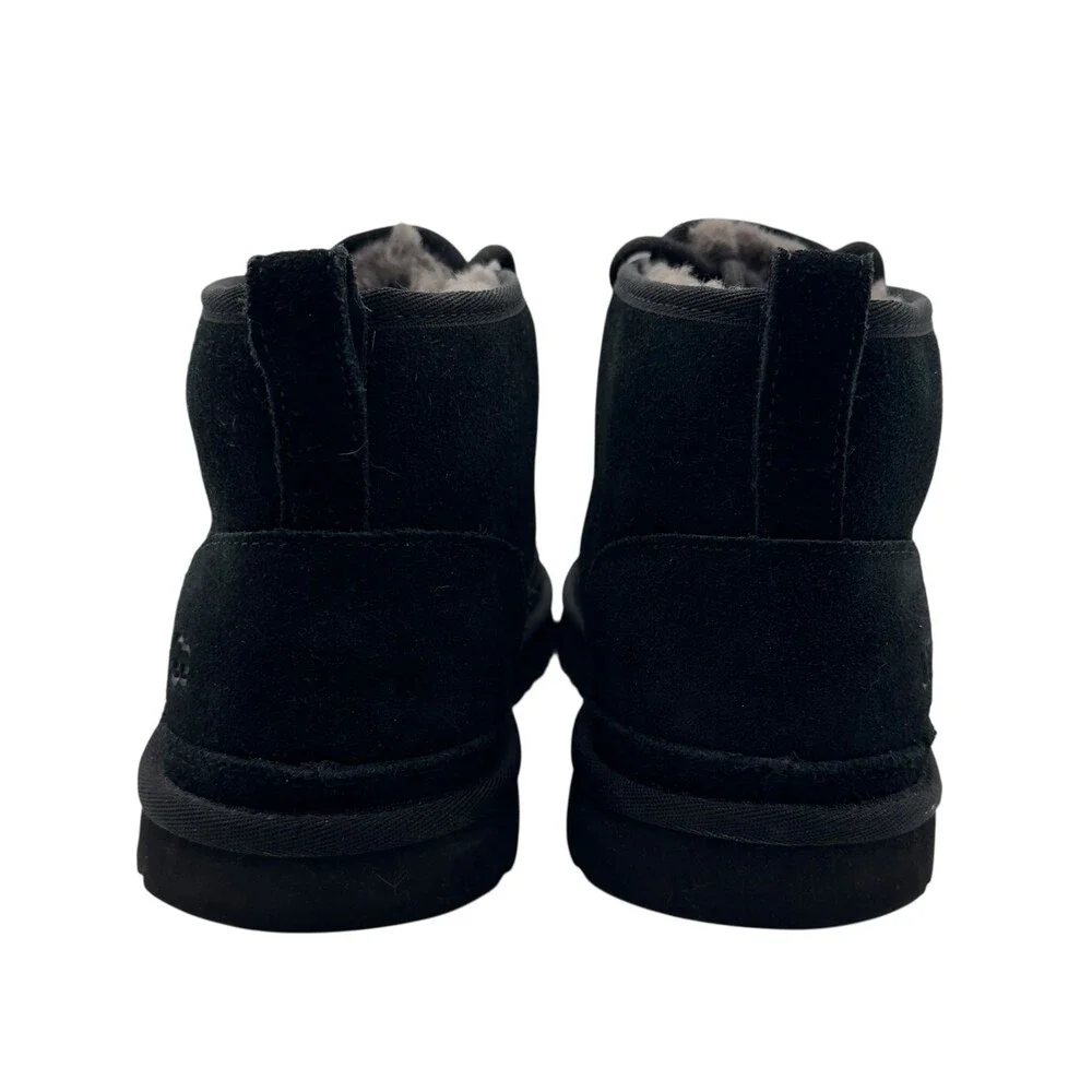 UGG Neumel Men's Black Suede Chukka Boots Shearling Lined Size 11